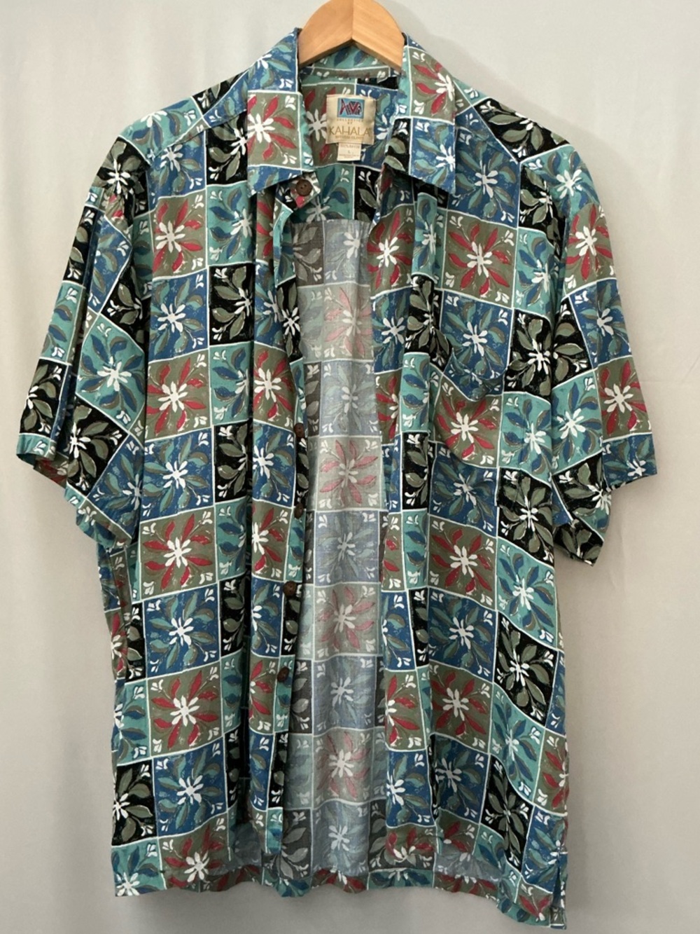 Avi Collection by Kahala Men's  Hawaiian Shirt Size L